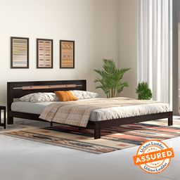 urban ladder Amal Solid Wood King Size Bed without Storage in Mahogany Finish-picture-20