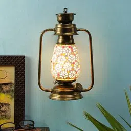 devansh Gwendolyn Multicolor Metal Wall Mounted Lantern Lamp-picture-27