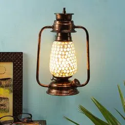devansh Harley Multicolor Metal Wall Mounted Lantern Lamp-picture-26