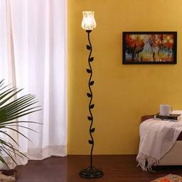 devansh Stuart Black Glass Shade Floor Lamp-picture-44