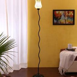 devansh Lennox Black Glass Shade Floor Lamp-picture-47