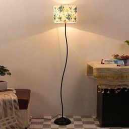 devansh Donald Multicolour Cotton Shade Floor Lamp-picture-39