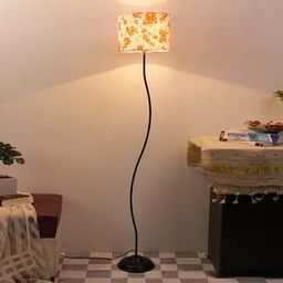 devansh Dorothy Multicolour Cotton Shade Floor Lamp-picture-9