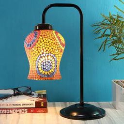 devansh Laila Multi Color Mosaic Glass Iron Table Lamp-picture-39