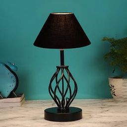 devansh Nicole Black cotton Table lamp with Iron Base-picture-40