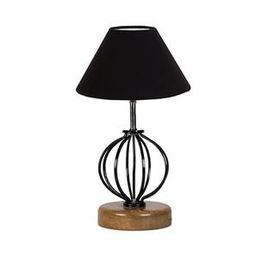 devansh Saylor Black cotton Table lamp with Wood & Iron Base-picture-33