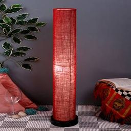 devansh Penelope Maroon Cotton Shade Floor Lamp-picture-13