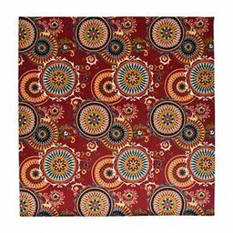 saraswati global Morden Red Modern Machine Made Nylon 4 X 6 Feet Carpet-picture-1