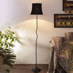 devansh Mae Black Cotton Shade With Iron Floor Lamp-picture-9