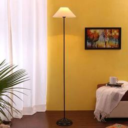 devansh Tyrion Black Cotton Shade Floor Lamp-picture-8