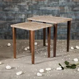 a tiny mistake Honeycomb Solid Wood Side Table in Pu Paper Multicolor Finish-picture-29