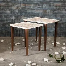 a tiny mistake Blossom Solid Wood Side Table in Pink Finish-picture-41