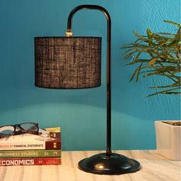 devansh Kayla Black Jute Shade Iron Table Lamp-picture-32