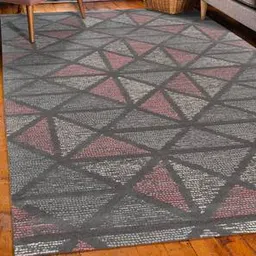 saraswati global Grey & Pink Wool 5 X 8 Feet Carpet-picture-35