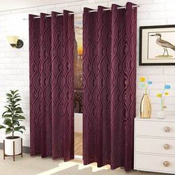 presto Purple Cotton Room Darkening Window Curtain-picture-21