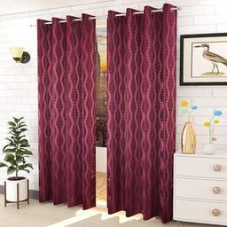 presto Purple Cotton Room Darkening Door Curtain-picture-3