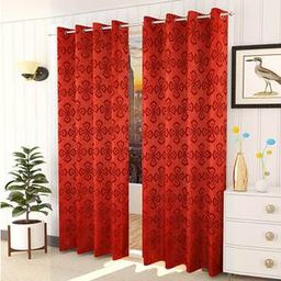 presto Red Cotton Room Darkening Door Curtain-picture-10
