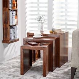 urban ladder Hamilton Solid Wood Side Table in Teak Finish-picture-10