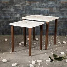 a tiny mistake Tehni Solid Wood Side Table in Pu Paper White Finish-picture-46