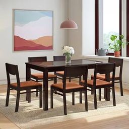urban ladder Floyd Glass Top 6 Seater Dining Table With Set Of 6 Kerry Dining Chairs-picture-21