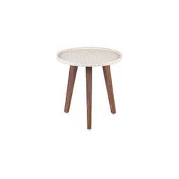 a tiny mistake Solid Wood Side Table in Beige & Cream Finish-picture-31
