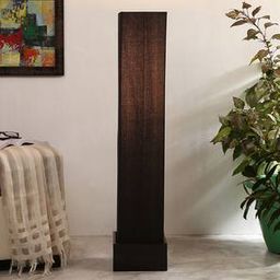 devansh Cicely Black Cotton Shade Floor Lamp-picture-1