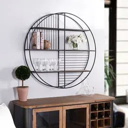 woodenmood Black Solid Wood Wall Shelf-picture-39