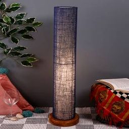 devansh Oliver Blue Cotton Shade Floor Lamp-picture-41