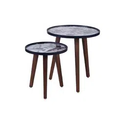 a tiny mistake Solid Wood Side Table in Blue Finish-picture-47