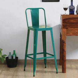 globally indian Anar Metal Bar Stool in Blue Colour-picture-28
