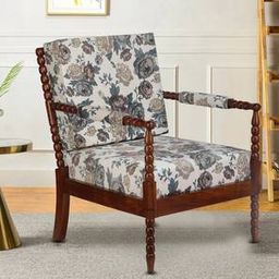 globally indian Silas Accent Chair in Brown Colour-picture-26