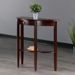 new shilpi handicrafts Mandel Solid Wood Console Table in Brown Finish-picture-26