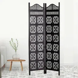 new shilpi handicrafts Cecil Solid Wood Room Divider in Brown Colour-picture-25