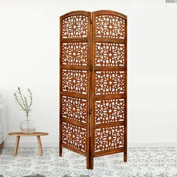 new shilpi handicrafts Bernard Solid Wood Room Divider in Brown Colour-picture-22
