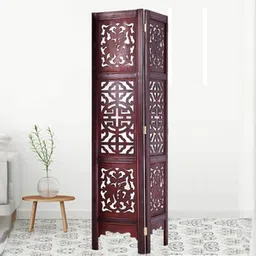 new shilpi handicrafts Terrence Solid Wood Room Divider in Brown Colour-picture-8