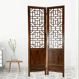new shilpi handicrafts Lee Solid Wood Room Divider in Brown Colour-picture-45