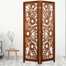 new shilpi handicrafts Daffie Solid Wood Room Divider in Brown Colour-picture-31