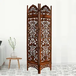 new shilpi handicrafts Calanthe Solid Wood Room Divider in Brown Colour-picture-48