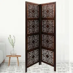 new shilpi handicrafts Florella Solid Wood Room Divider in Brown Colour-picture-41