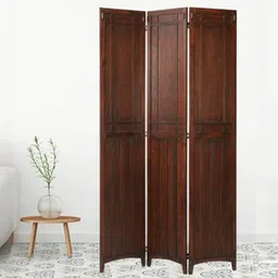 new shilpi handicrafts Flossy Solid Wood Room Divider in Brown Colour-picture-7