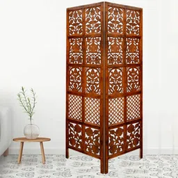 new shilpi handicrafts Holley Solid Wood Room Divider in Brown Colour-picture-39