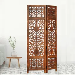 new shilpi handicrafts Olivio Solid Wood Room Divider in Brown Colour-picture-18