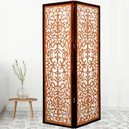 new shilpi handicrafts Lourence Solid Wood Room Divider in Brown Colour-picture-4