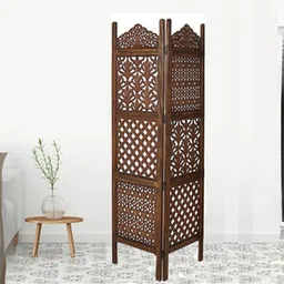 new shilpi handicrafts Hyacinth Solid Wood Room Divider in Brown Colour-picture-17