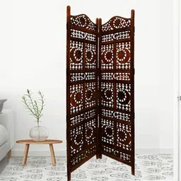 new shilpi handicrafts Kaeya Solid Wood Room Divider in Brown Colour-picture-36