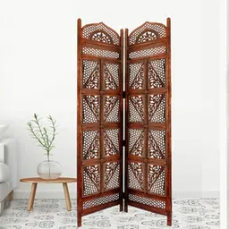 new shilpi handicrafts Nurit Solid Wood Room Divider in Brown Colour-picture-16