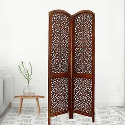 new shilpi handicrafts Lorree Solid Wood Room Divider in Brown Colour-picture-14