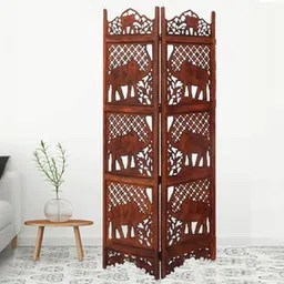 new shilpi handicrafts Jasma Solid Wood Room Divider in Brown Colour-picture-44