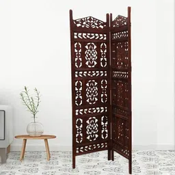 new shilpi handicrafts Zehra Solid Wood Room Divider in Brown Colour-picture-40
