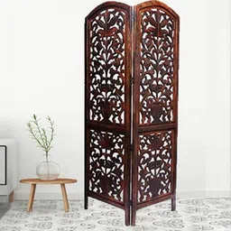 new shilpi handicrafts Floretta Solid Wood Room Divider in Brown Colour-picture-11